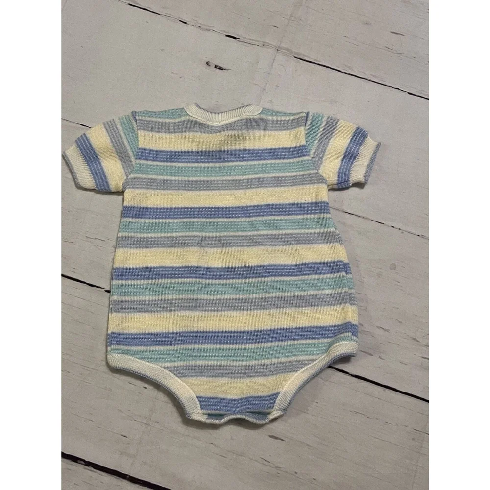 Vintage Friemanit Infant Baby One Piece Outfit Acrylic 6 Months